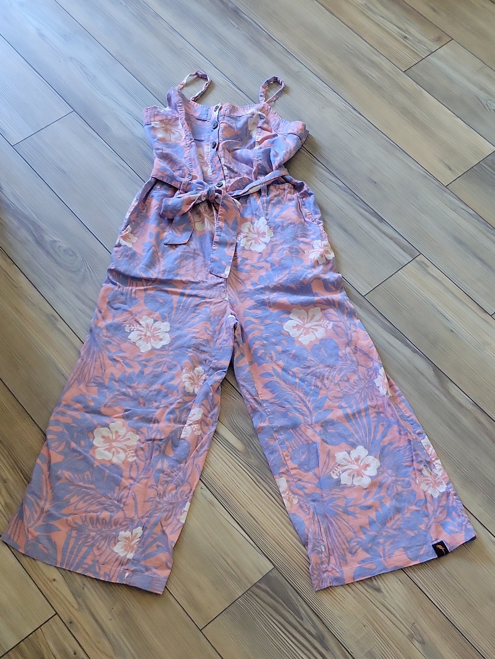 Margaritaville Island Reserve Floral Wide-Leg Jumpsuit in Lavender & Peach